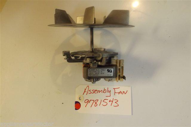 KITCHENAID STOVE 9781543 Assembly, Fan USED PART KITCHENAID STOVE 9781543 Assembly, Fan USED PART